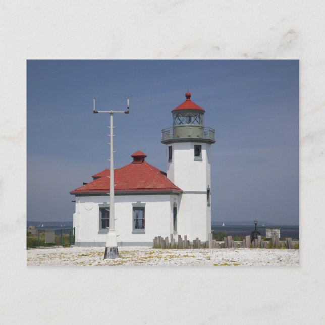 USA, Washington, Seattle, Alki Point Lighthouse, 2 Postkarte (Vorderseite)