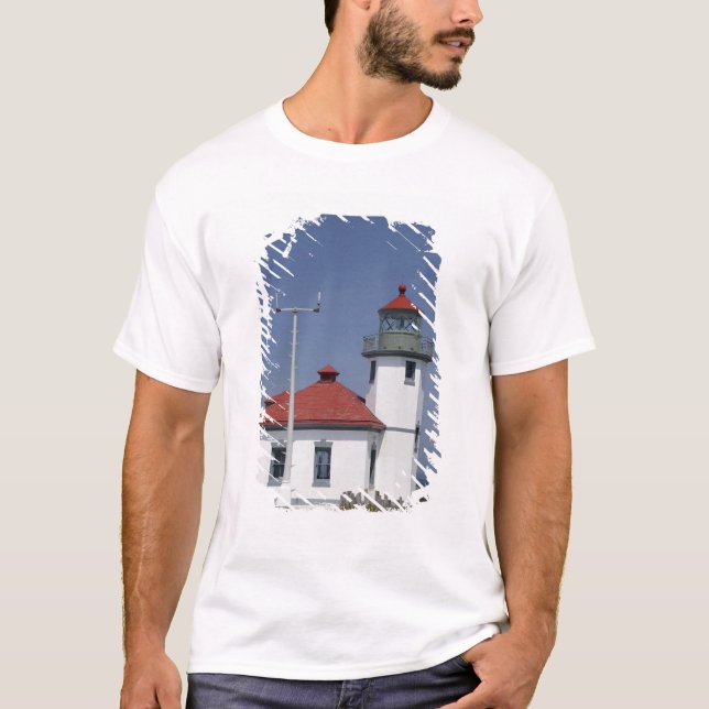 USA, Washington, Seattle, Alki Point Lighthouse, T-Shirt (Vorderseite)