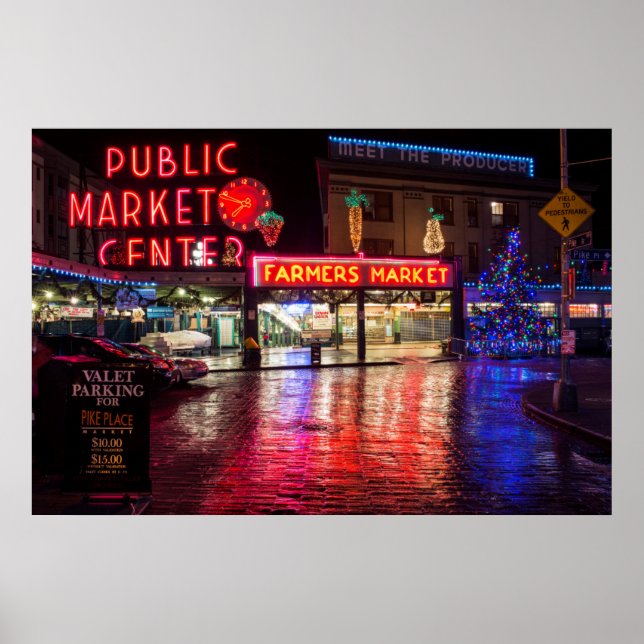 USA, Washington, Seattle, Pike Place Market Poster (Vorne)