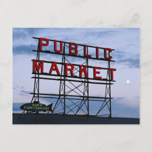 USA, Washington, Seattle, Pike Street Market Postkarte