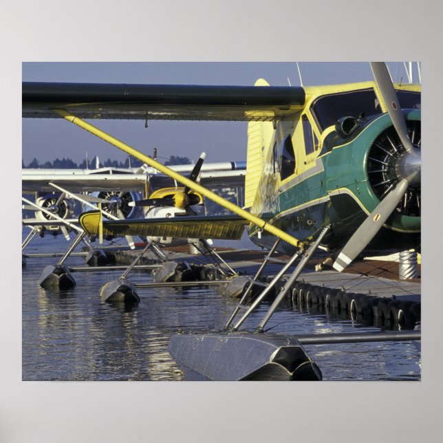 USA, Washington, Seattle, Seaplane, docked on Poster (Vorne)