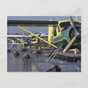 USA, Washington, Seattle, Wasserflugzeuge am Dock Postkarte
