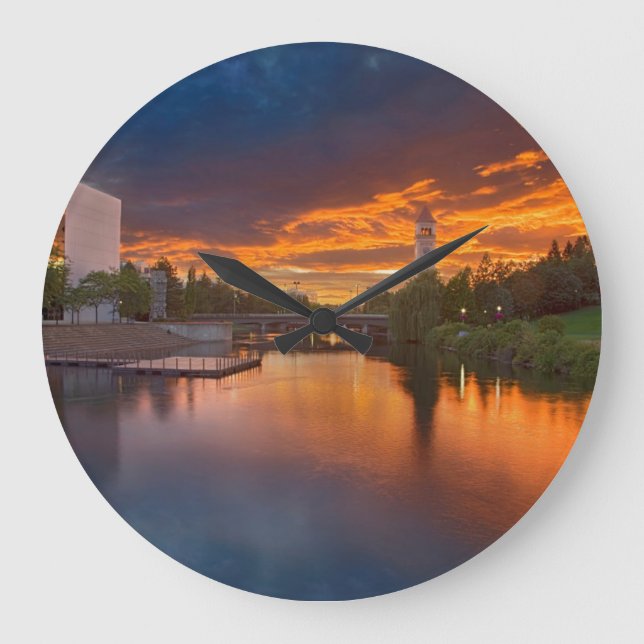 USA, Washington, Spokane, Riverfront Park Große Wanduhr (Vorderseite)