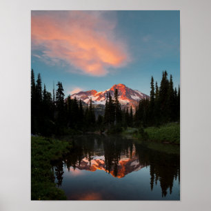USA, Washington Staat. Rainier-Reflection Poster