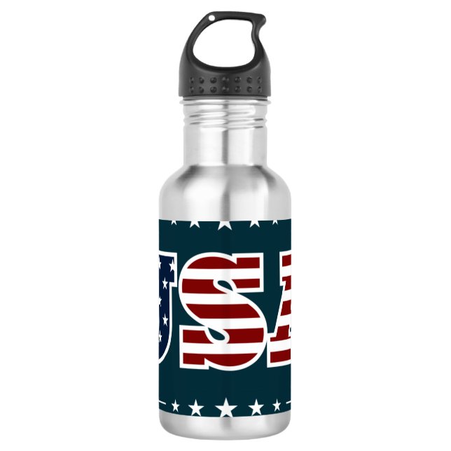 USA Water Bottle Edelstahlflasche (Vorderseite)