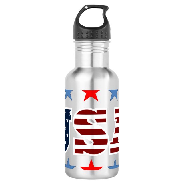 USA Water Bottle Edelstahlflasche (Vorderseite)
