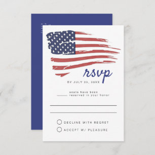 USA Watercolor American Flag Party UAWG Postcard Einladung
