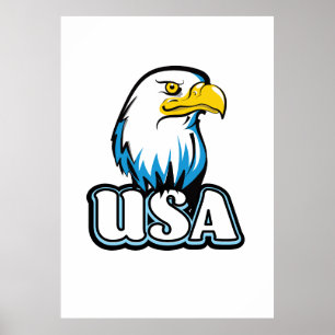 USA Weißkopfseeadler (limitierte Blue Edition) Poster