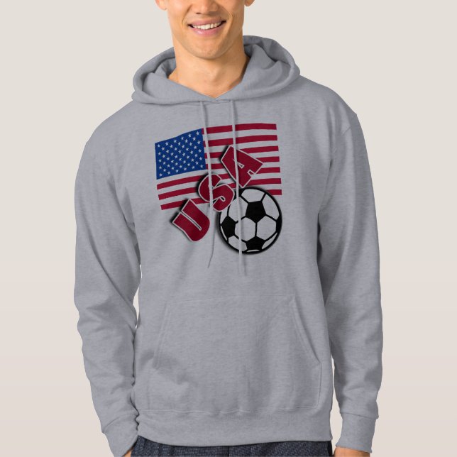 USA-WeltFußballfan-T-Shirts Hoodie (Vorderseite)