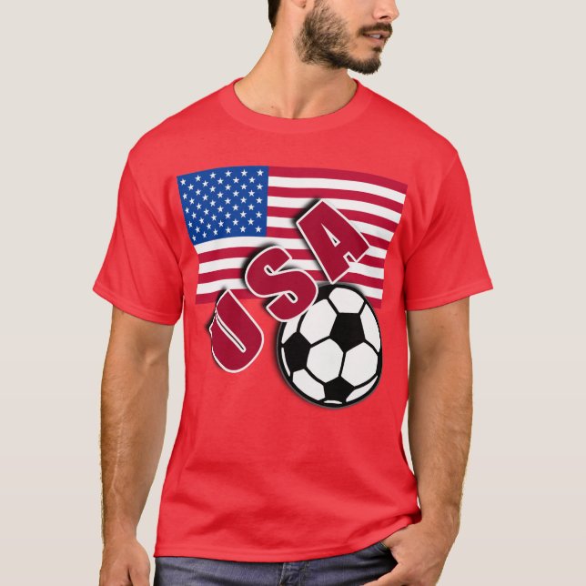 USA-WeltFußballfan-T-Shirts T-Shirt (Vorderseite)