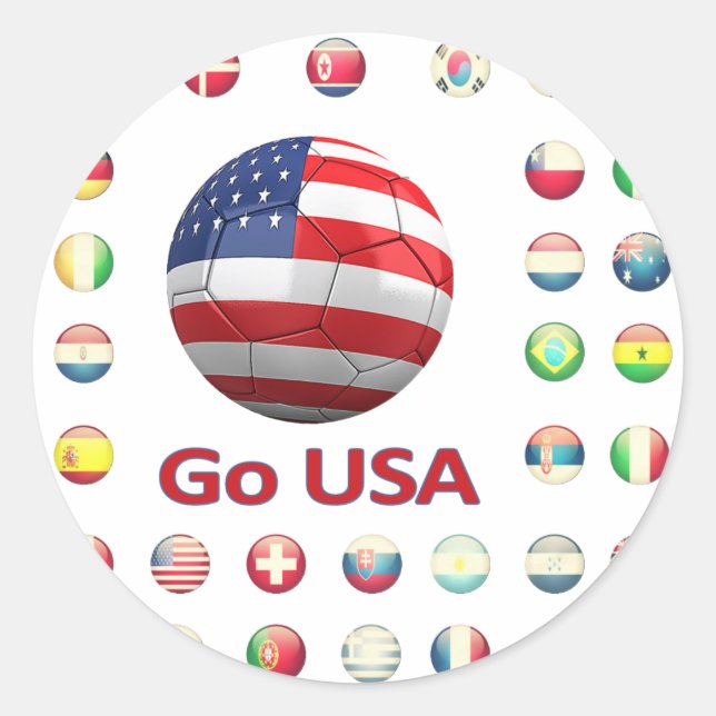 USA Weltmeisterschaft 2010 Südafrika Runder Aufkleber (Vorderseite)