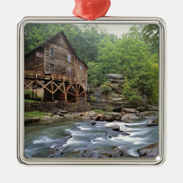 USA, West Virginia, Babcock SP. Rustikal Silbernes Ornament (Vorne)