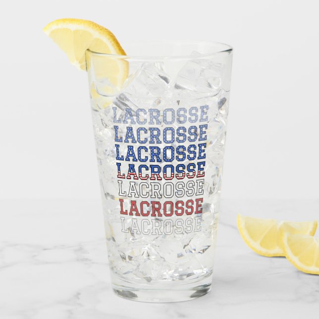 USA Wiederholungstext - Lacrosse USA - amerikanisc Glas (Vorderseite Ice)