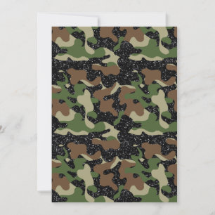 USA Woodland Camouflage Camouflage Army Funkenfarb Einladung