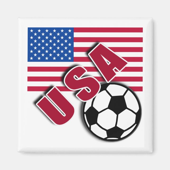 USA World Soccer Fan Tshirts Magnet (Vorne)