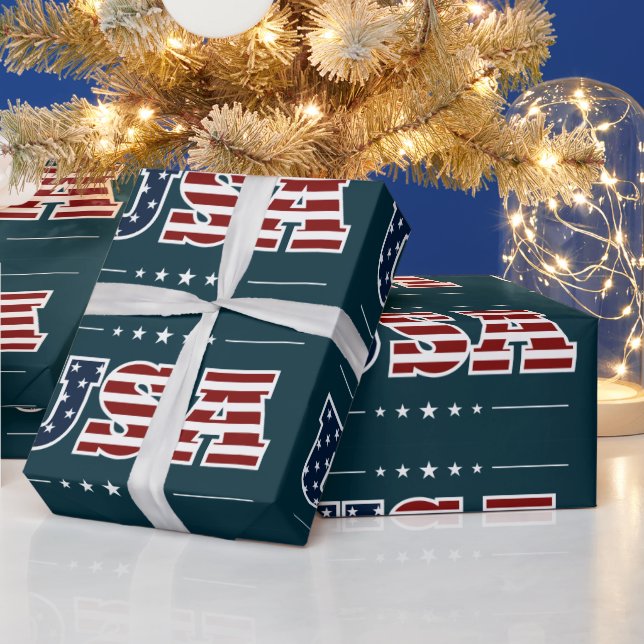 USA Wrapping Paper Geschenkpapier (Feiertage)