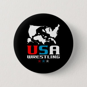 Usa Wrestling Independence Day Amerikanische Flagg Button