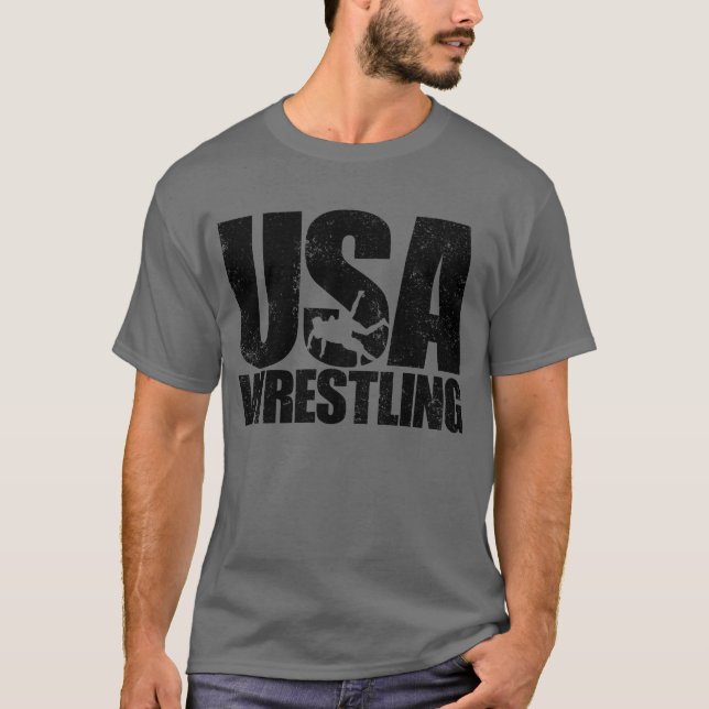 USA Wrestling Men's Wrestling Team Wrestler T-Shirt (Vorderseite)