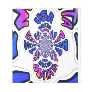 USA wunderschönes atemberaubendes Textzitat-Design Notizblock