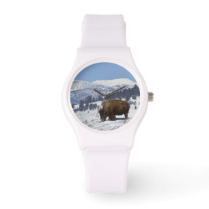 USA, WY, Yellowstone NP, Amerikanischer Bison Biso Armbanduhr