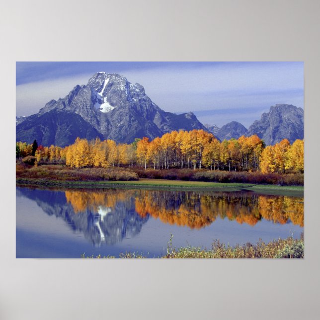 USA, Wyoming, Grand Teton National Park. Mt. Poster (Vorne)