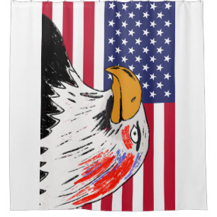 USA Zeichn eines Adlers Duschvorhang