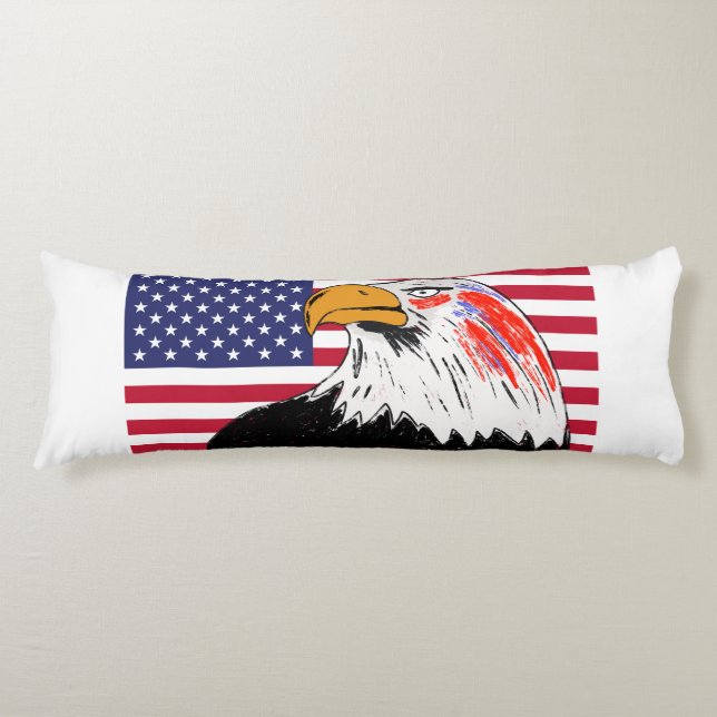 USA Zeichn eines Adlers Seitenschläferkissen (Vorderseite)