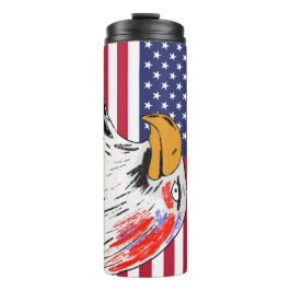 USA Zeichn eines Adlers Thermosbecher
