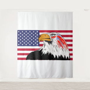 USA Zeichnung eines Adlers Wandteppich