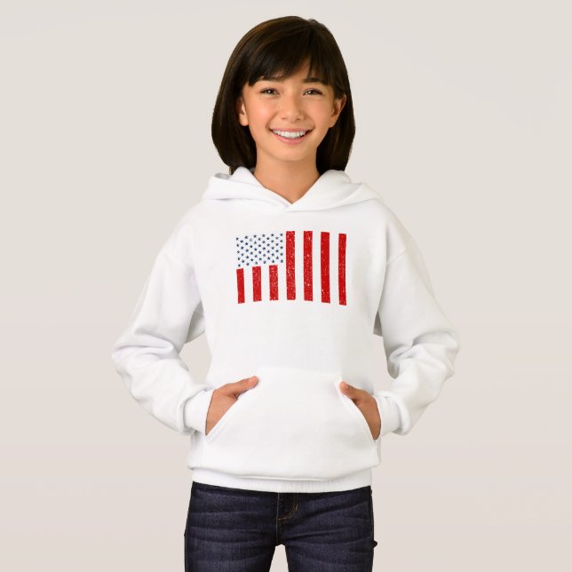 USA - Zivile Flagge der Peacetime Hoodie (Vorne ganz)