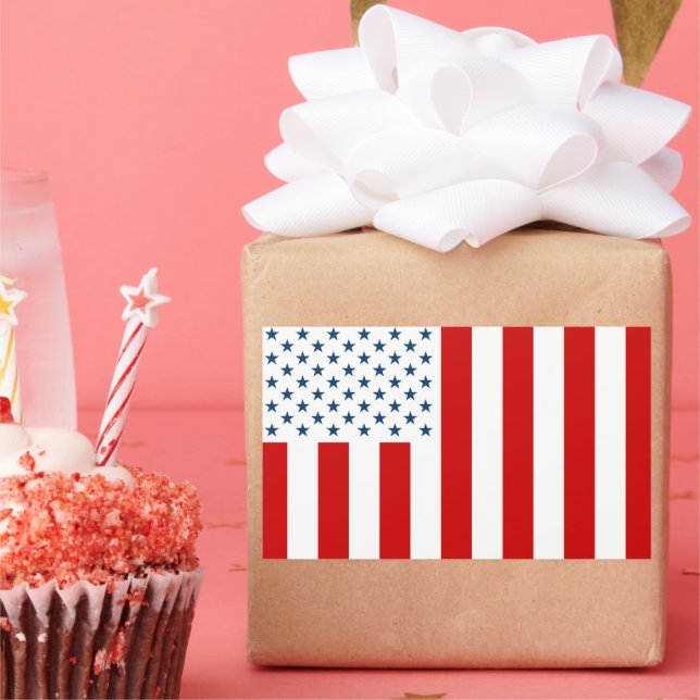 USA - Zivile Flagge der Peacetime Rechteckiger Aufkleber (Party)