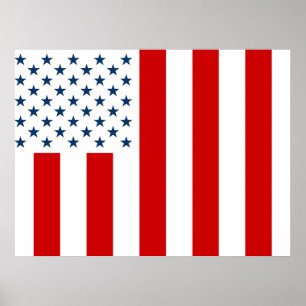 USA-Zivilflagge in Friedenszeiten Poster