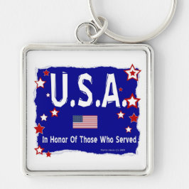 USA - zu Ehren derer, die bedient haben Schlüsselanhänger
