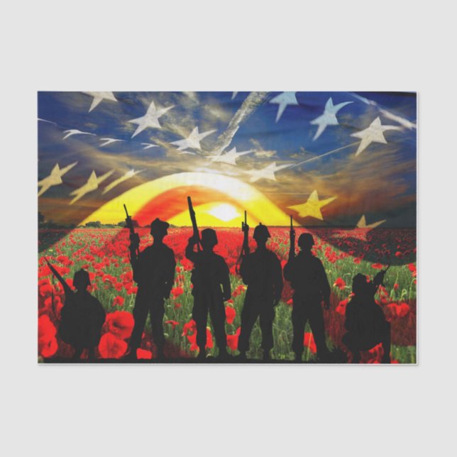 USA zu Ehren Seidenpapier (Vorderseite)