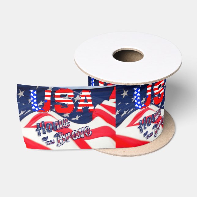USA Zuhause der Brave Flag Satinband (Spule)