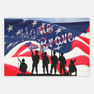 USA Zuhause der Brave Geschenkpapier Set
