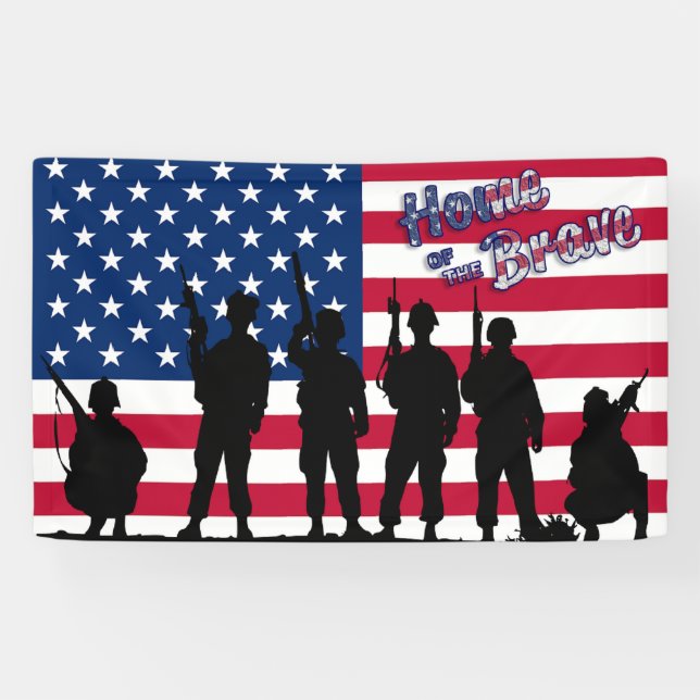 USA Zuhause des Brave Soldier Banner (Horizontal)