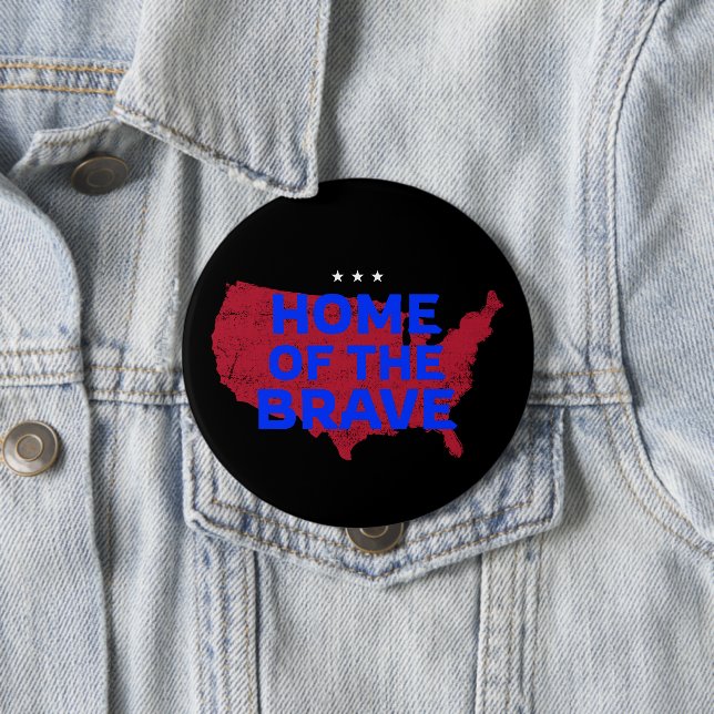 USA Zuhause of the Brave. Patriotische Taste Button (Beispiel)