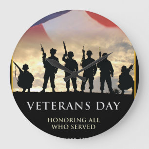 USA zum Veteranentag Große Wanduhr