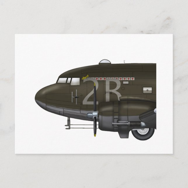 USAAF C-47 Skytrain nose art Postkarte (Vorderseite)