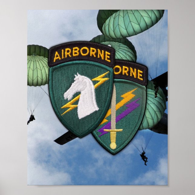 USACAPOC 1. Special Ops Patch drucken Poster (Vorne)