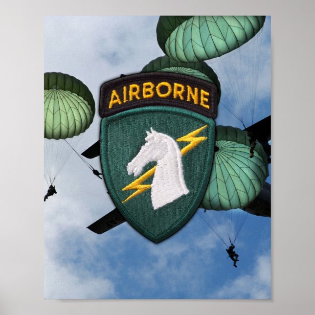 USACAPOC 1. Special Ops Patch drucken Poster (Vorne)