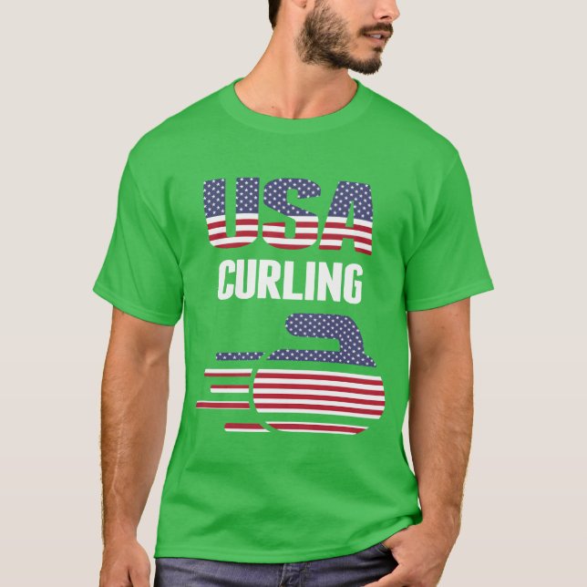 Usaeam Curling Rock Pullover Wintersport Geschenk (Vorderseite)