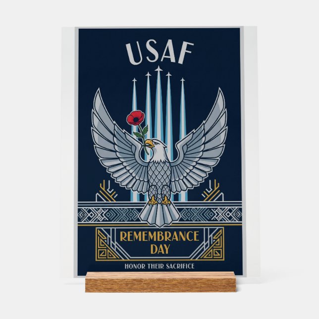 USAF Art Deco Acrylschild (Vorderseite)