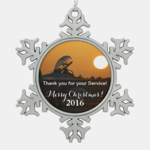 USAF-Bereitgestellte Dienstanweisung Schneeflocken Zinn-Ornament