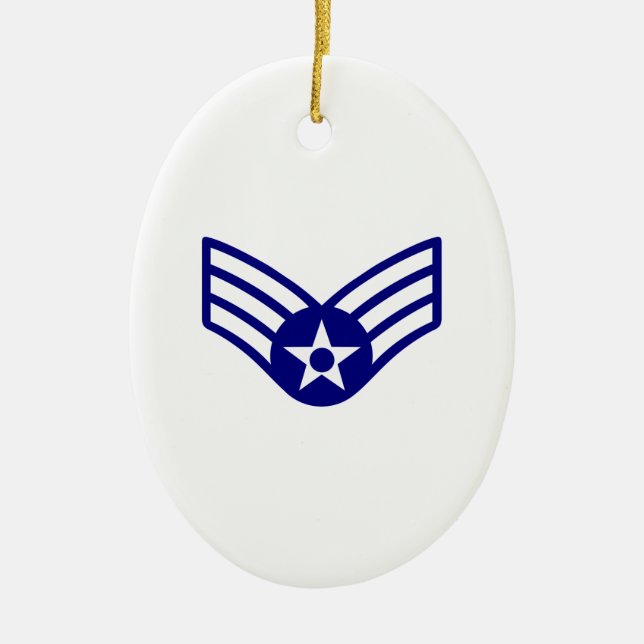 USAF E-4 SENIOR AIRMAN KERAMIK ORNAMENT (Vorne)