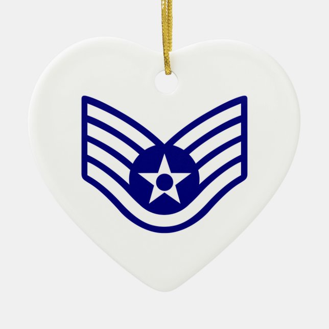 USAF E-5 PERSONAL KERAMIK ORNAMENT (Vorne)