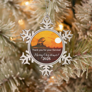 USAF-Entlastungsschmuck Schneeflocken Zinn-Ornament
