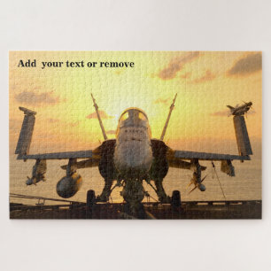 USAF-Jet-Kampfflugzeug Hornet am Nachtfluggartentr Puzzle
