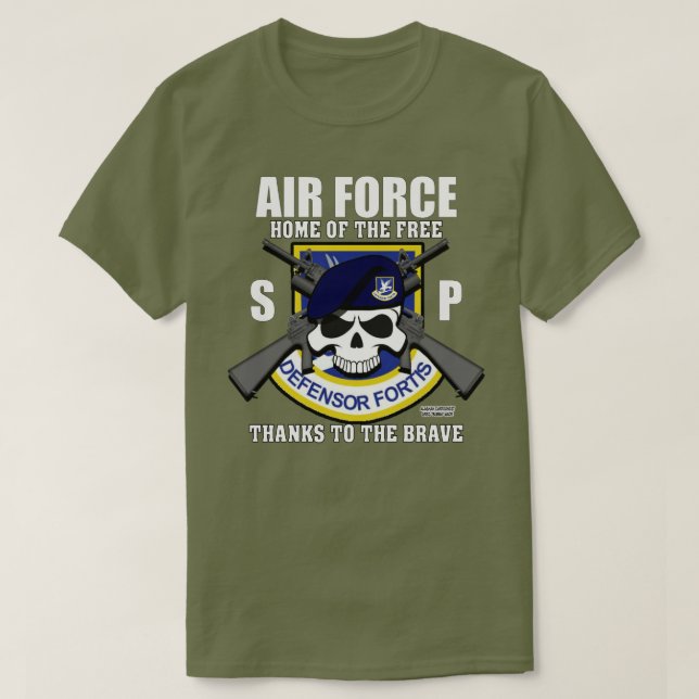USAF-Sicherheitskräfte - Sicherheitspolizei Vetera T-Shirt (Design vorne)